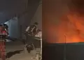 Los Olivos: incendio se reactiva en f�brica de cosm�ticos Yobel y moviliza a cuatro unidades de bomberos