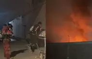 Los Olivos: incendio se reactiva en f�brica de cosm�ticos Yobel y moviliza a cuatro unidades de bomberos