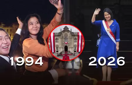Keiko fue primera dama a los 19 a�os; hoy, presidenta a los 51.
