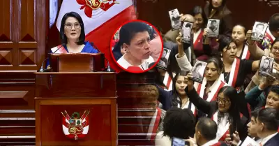 Senadoras fujimoristas rechazaron desplante de la oposici�n.