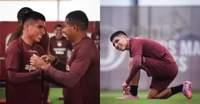 Piero Quispe retoma sus entrenamientos con Universitario de Deportes