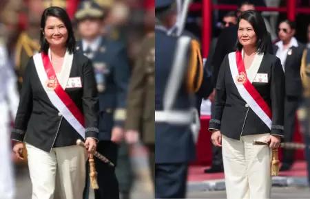 Keiko Fujimori luce exclusivo dise�o en la Gran Parada Militar