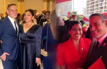 El exesposo de Keiko Fujimori particip� en ambos eventos patrioticos.
