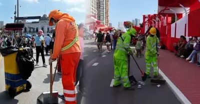 La MML se encarg� de la limpieza p�blica.