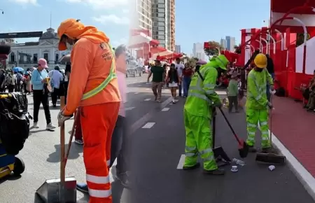 La MML se encarg� de la limpieza p�blica.