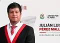 Detienen a Diputado de Juntos Por el Per�, Juli�n P�rez, por presunta agresi�n f�sica contra una mujer