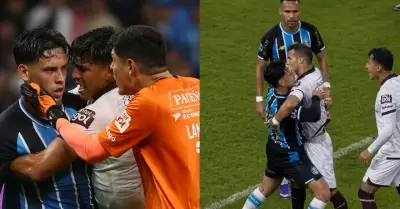Erick Noriega fue expulsado en la ca�da de Gremio frente a Bol�var