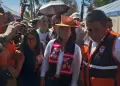 "El Gobierno va a estar presente, no est�n solos", afirma la presidenta Keiko Fujimori en su llegada a Jun�n