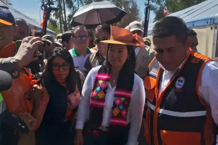 Presidenta Keiko Fujimori lleg� a Jun�n y expres� cercan�a a damnificados