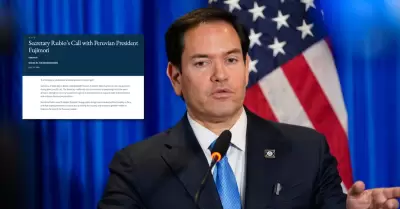 Secretario de Estado de EE.UU., Marco Rubio, saluda a Keiko Fujimori tras asumir