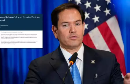Secretario de Estado de EE.UU., Marco Rubio, saluda a Keiko Fujimori tras asumir