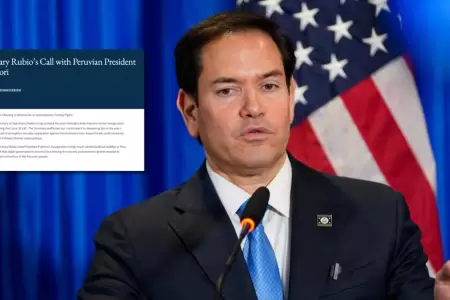 Secretario de Estado de EE.UU., Marco Rubio, saluda a Keiko Fujimori tras asumir
