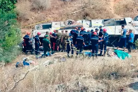 Accidente de autob�s en Argelia.