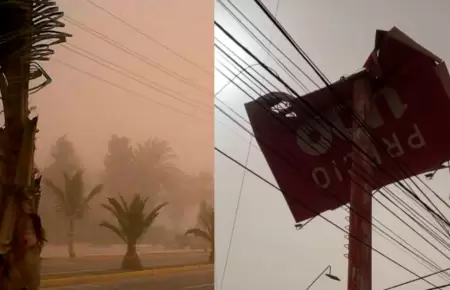 Vientos Paracas provocan tormenta de arena.