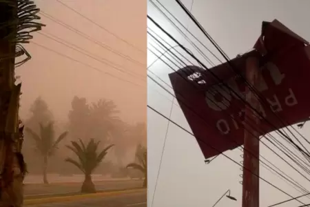 Vientos Paracas provocan tormenta de arena.
