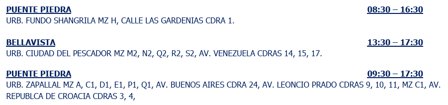 Sin electricidad de forma temporal el 3 de agosto.