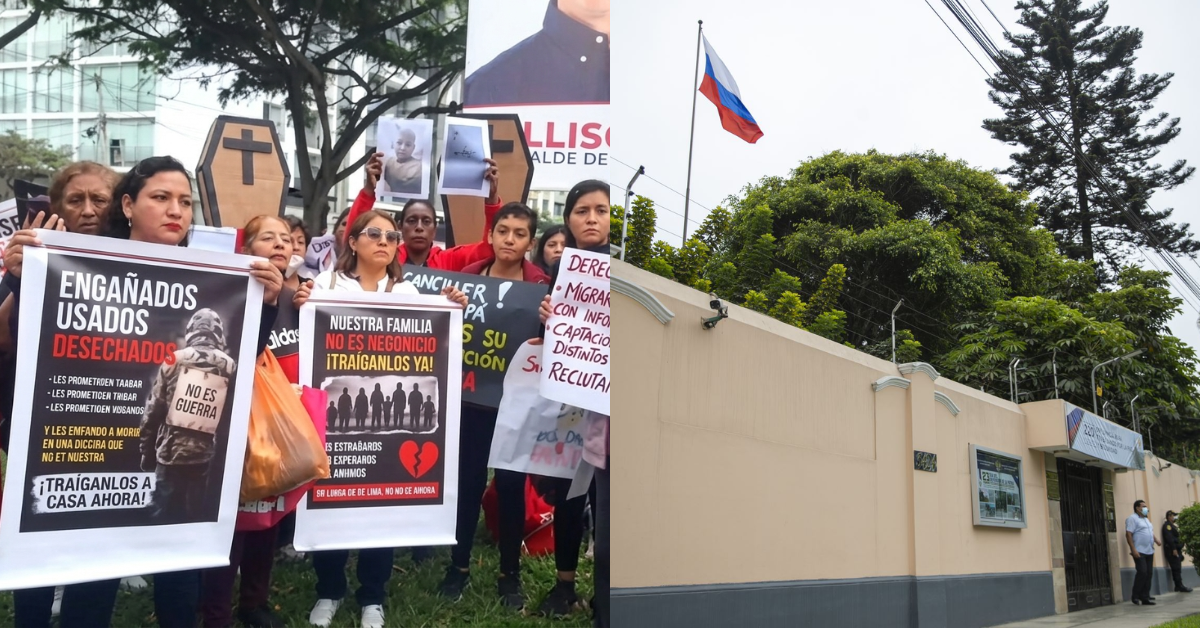 Familiares de peruanos enviados a guerra de Rusia, realizaron protesta