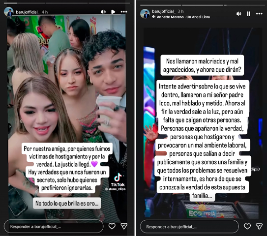 El artista expresó su solidaridad son su excompañera en redes sociales.