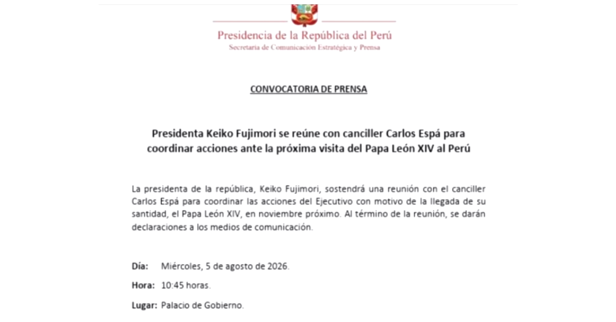 Comunicado invitando a conferencia de prensa