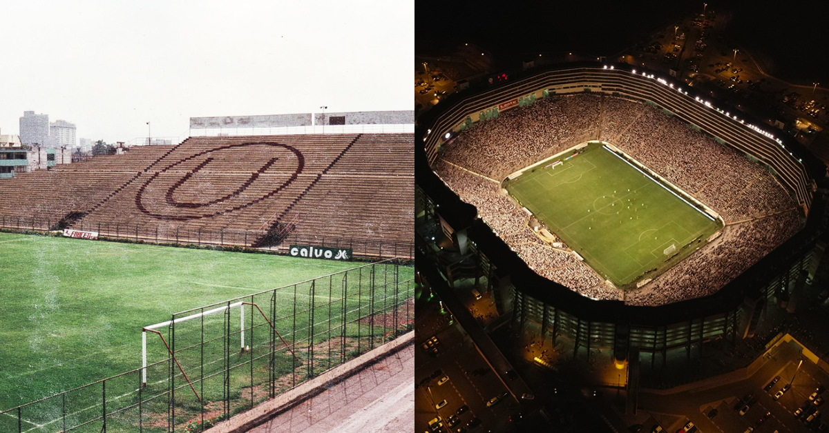 Uno de los sectores del estadio "Lolo' Fernández" de Breña y el "Monumental" de Ate.