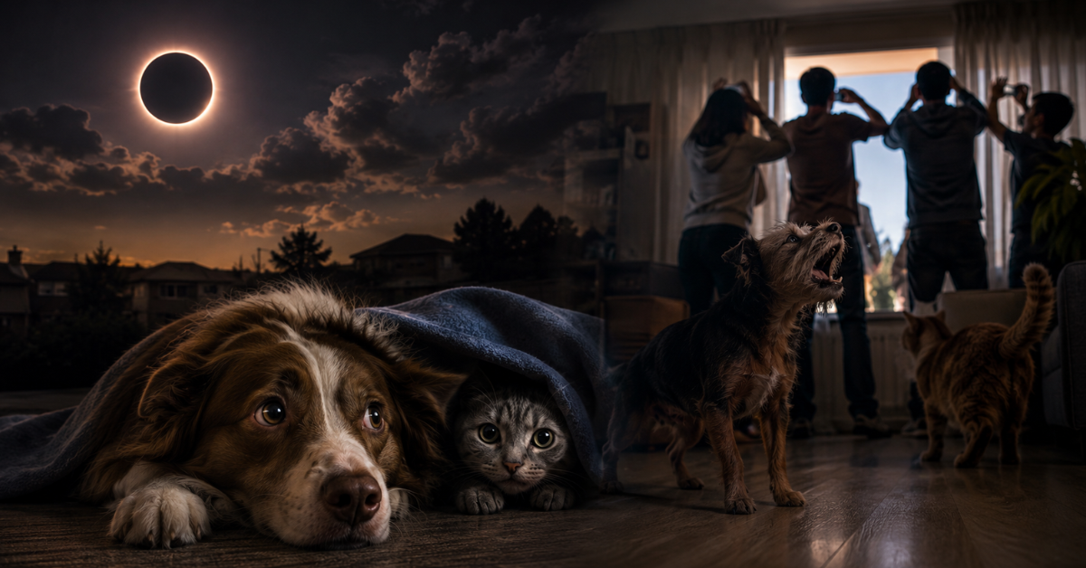 ¿El eclipse puede causar estrés en perros y gatos?