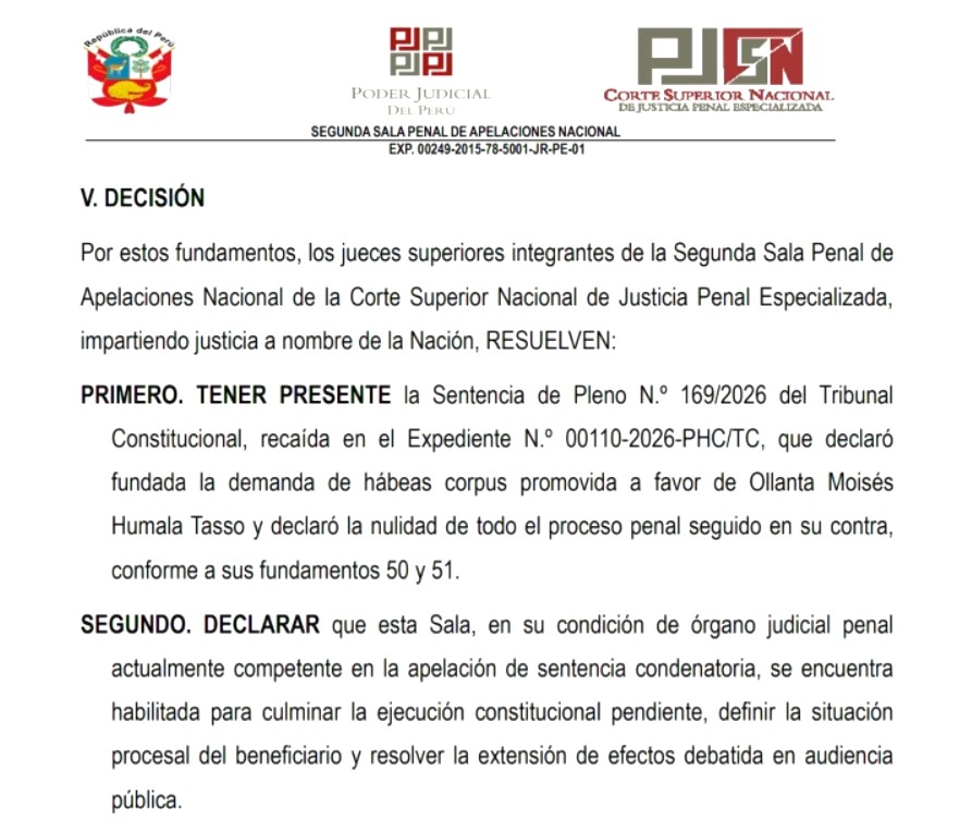 Resolución del PJ
