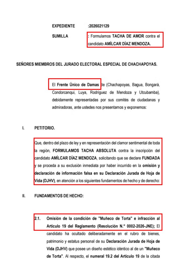 Comunidad presentó insólita "tacha de amor".