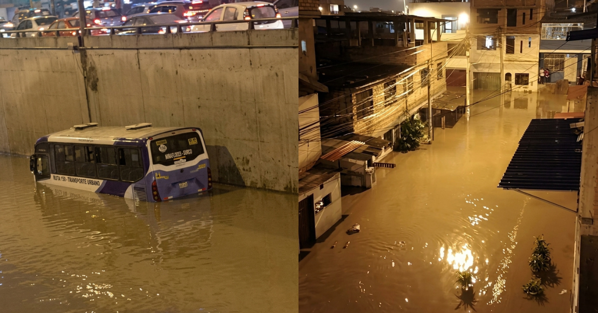Unidades de transporte público y urbanizaciones quedaron totalmente inundadas