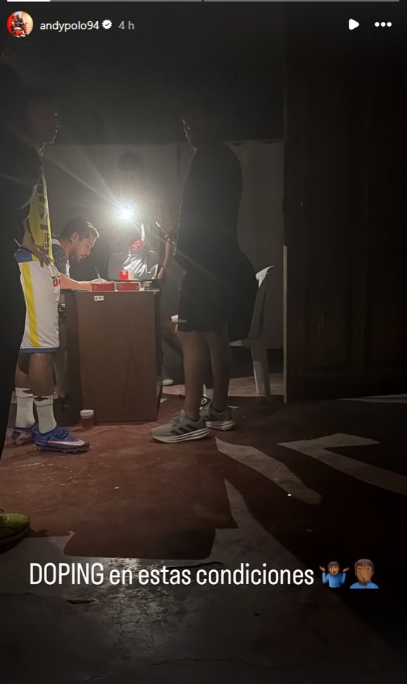 Post de Polo evidenciando condiciones del control antidoping en Cajamarca