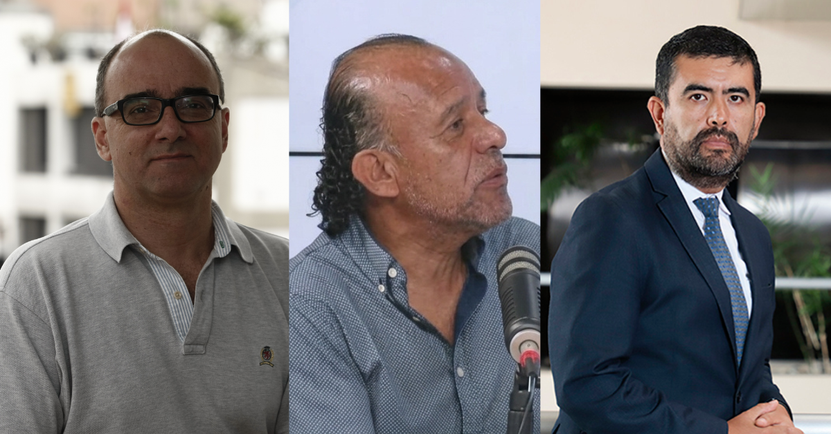 Parte de la delegaci�n de Neuhaus: Abraham Levy, Polo Monz�n y el doctor Omar Neyra