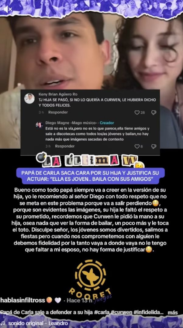 Padre de Carla Campos la defiende
