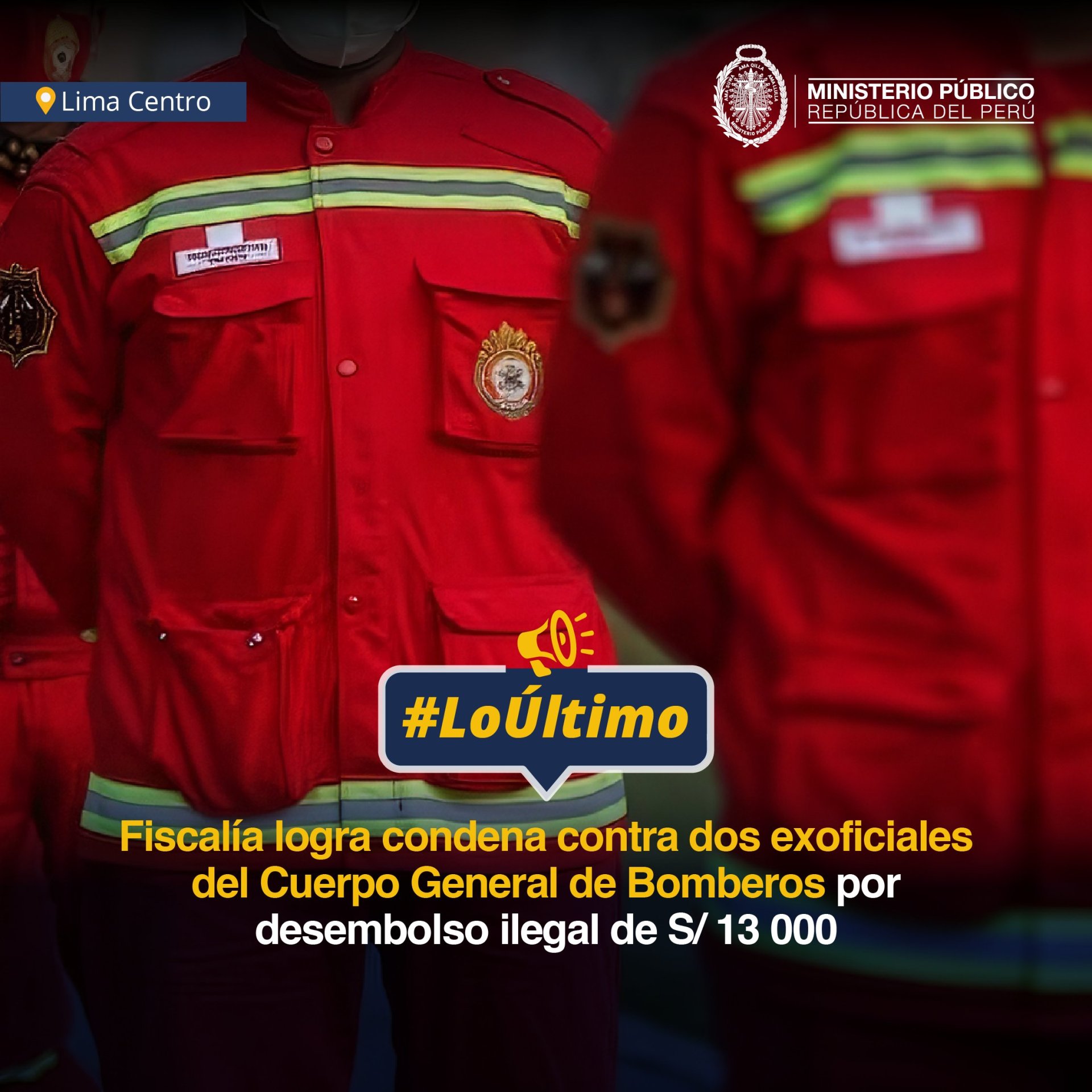 Publicacion de Ministerio Público comunicando la condena sobre exoficiales