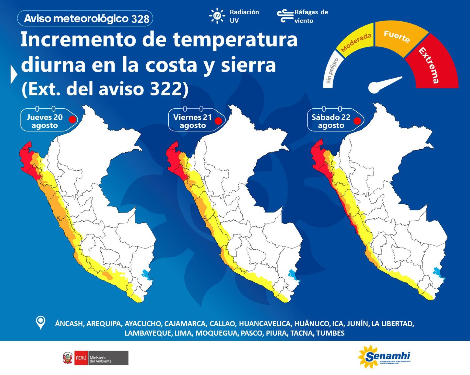 Aviso meteorologico N° 328