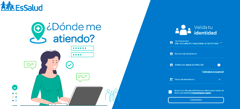 P�gina para descubrir d�nde te atiendes en EsSalud.