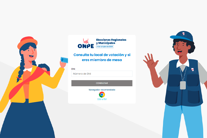 Página de la ONPE permite consultar local de votación con número de DNI.