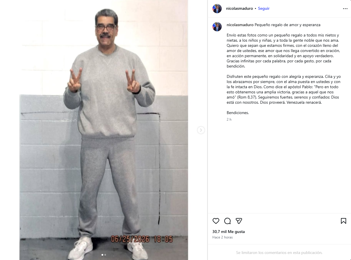Publicacion de Nicol�s Maduro, expresidente de Venezuela (Captura)