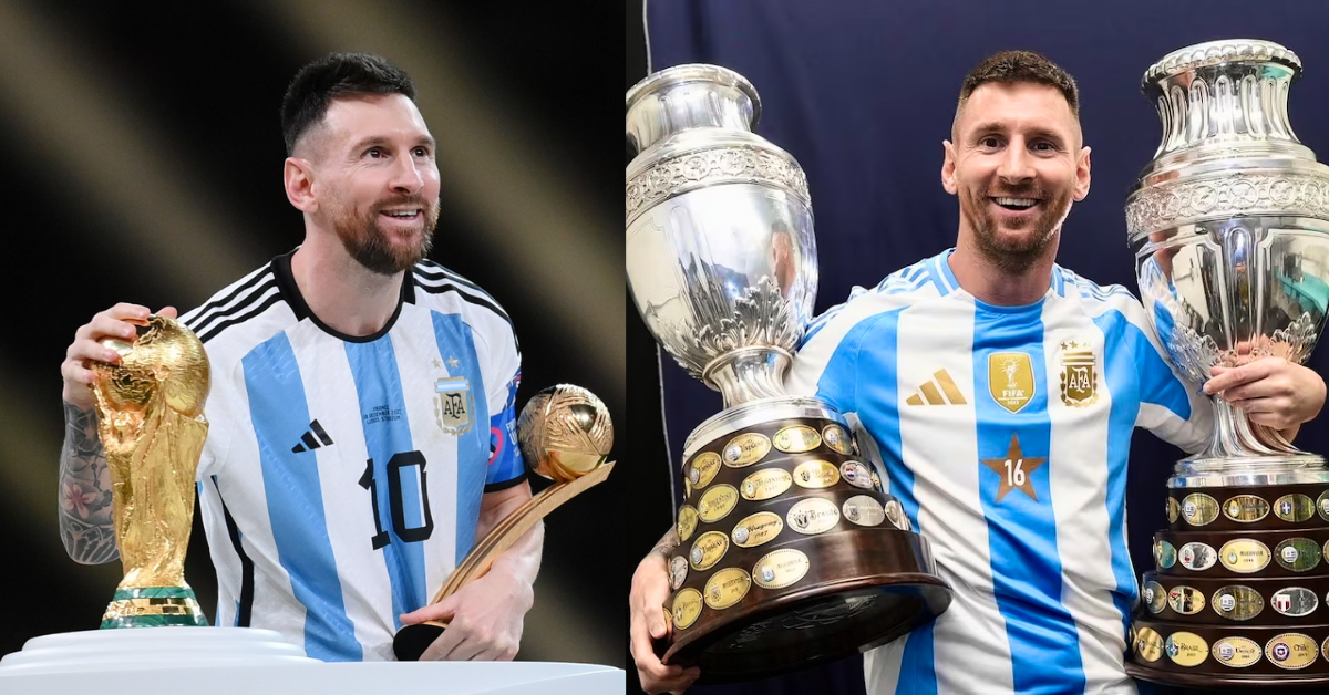 Lionel Messi consiguió levantar 4 títulos oficiales con Argentina, entre lo más destacados: Mundial 2022 y Copas América 2021 y 2024