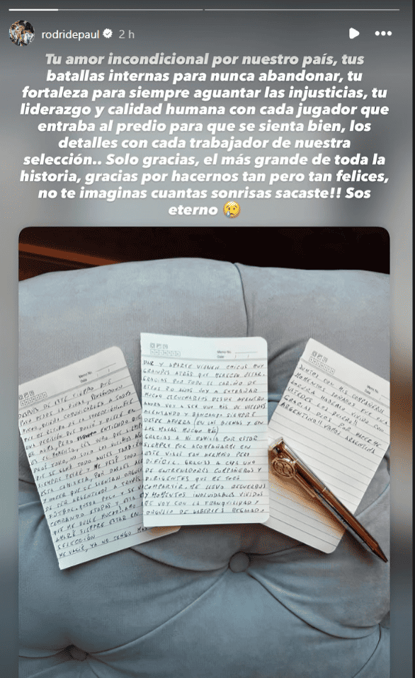 De Paul dedica conmovedor mensaje a Messi tras anuncio de la selección argentina