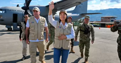 Presidenta Keiko Fujimori llega a la ciudad de Mazamari