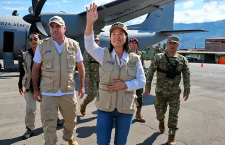 Presidenta Keiko Fujimori llega a la ciudad de Mazamari