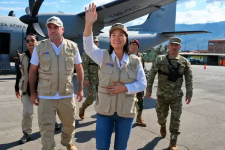 Presidenta Keiko Fujimori llega a la ciudad de Mazamari