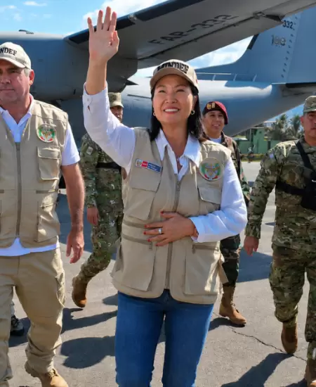 Presidenta Keiko Fujimori llega a la ciudad de Mazamari