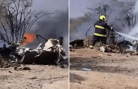 Avioneta se estrella e incendia en Nasca y provoca la muerte de 11 personas