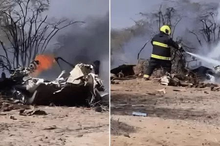 Avioneta se estrella e incendia en Nasca y provoca la muerte de 13 personas
