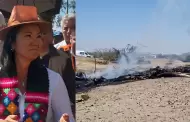 Keiko Fujimori no descarta el cierre temporal del aeropuerto de Pisco tras el accidente aéreo que dejó 13 fallecidos