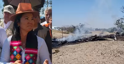 Keiko se pronuncia por accidente a�reo