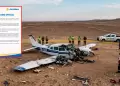 Empresa Aerodiana emite comunicado tras accidente a�reo en Nasca que dej� 13 fallecidos