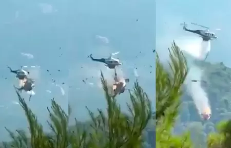 Dos helic�pteros en pleno vuelo chocaron en Grecia.