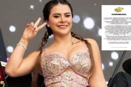 Las Estrellas de la Cumbia respaldan a Thamara G�mez tras denuncia por extorsi�n