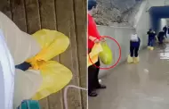 Peruano se viraliza tras vender bolsas pl�sticas para proteger calzado tras lluvia en Lima: "Hasta piedras te vende"